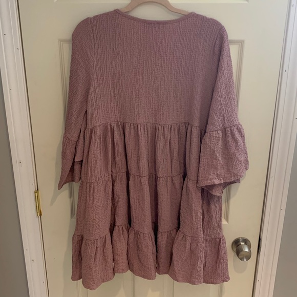NWT mauve purple boho swing dress - Picture 3 of 6